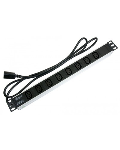 Блок на 8 розеток IEC 320 горизонтальный для 19 шкафов Cabeus (PDU-8I-2IEC) в Тюмени Блоки розеток Pintop.ru