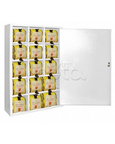 Футляр металлический секционный ПОЖТЕХНИКА ФМС-15 закрытый, белый в Тюмени Пожарные шкафы Pintop.ru