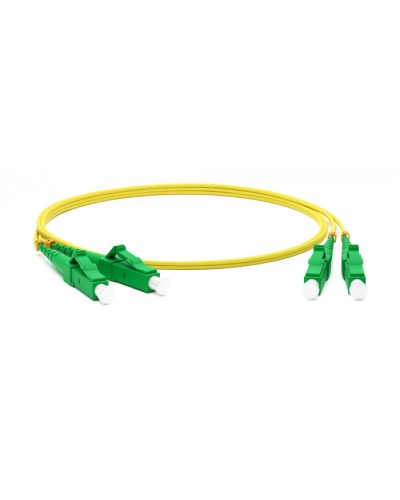 Патч-корд волоконно-оптический одномодовый SM 9/125 (OS2), LC/APC-LC/APC, duplex, LSZH, 5 м Hyperline FC-D2-9-LC/AR-LC/AR-H-5M-LSZH-YL в Тюмени Патч-корды оптические Pintop.ru