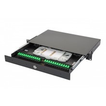 Патч-панель 19”, 1U Eurolan 47D-24-S2-SC-24-11BL