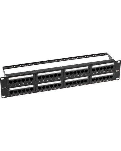 Панель коммутационная с кабельными органайзерами 19, 2U, 48 портов, UTP, RJ-45, CAT 5e REXANT PRO (02-0032) в Тюмени Аксессуары для стоек и шкафов Pintop.ru